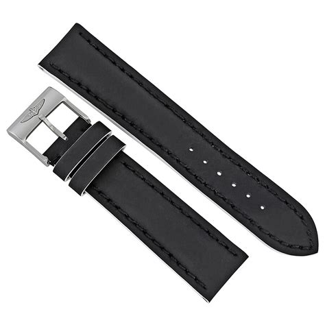 breitling 22mm black leather strap|genuine breitling watch straps uk.